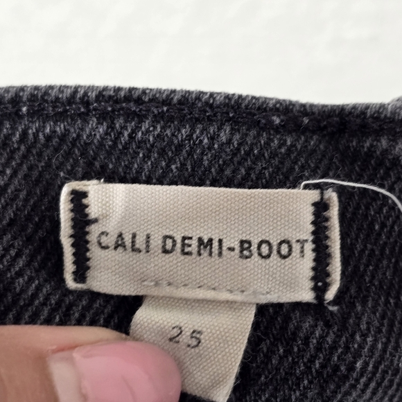 Madewell Cali Demi Boot Jeans Women's 25‎ Black Stretch Denim Bootcut High Rise - Picture 7 of 9